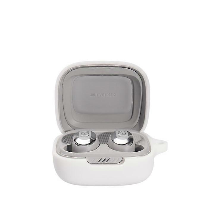 Compatible For JBL Live Free 2 Bluetooth Earbuds Silicone Case Anti-scratch Earphone Protective Cover with Buckle
