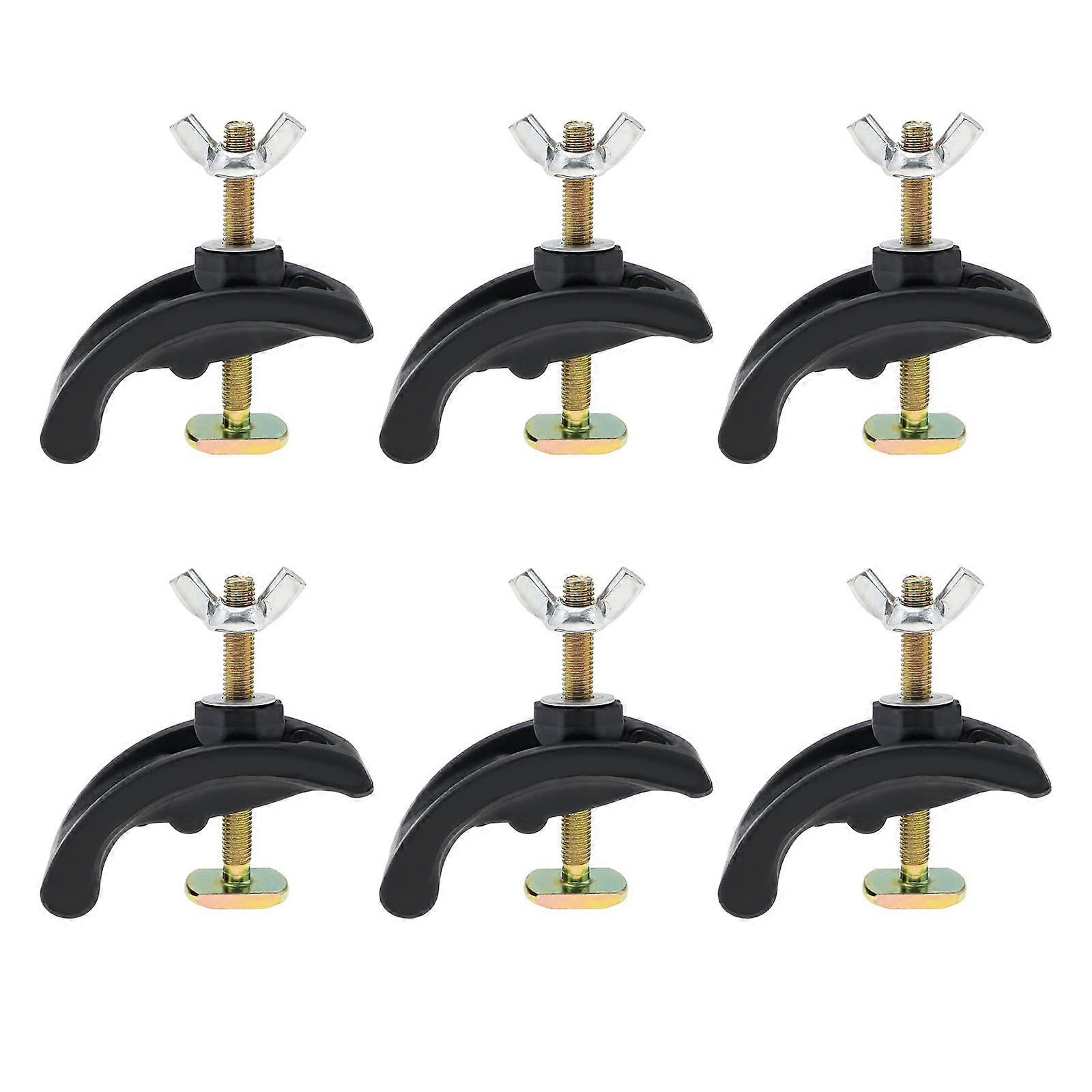 6PCS CNC Arcuate Press Plate Clamps Machine Engraving T Track Hold Down Clamps