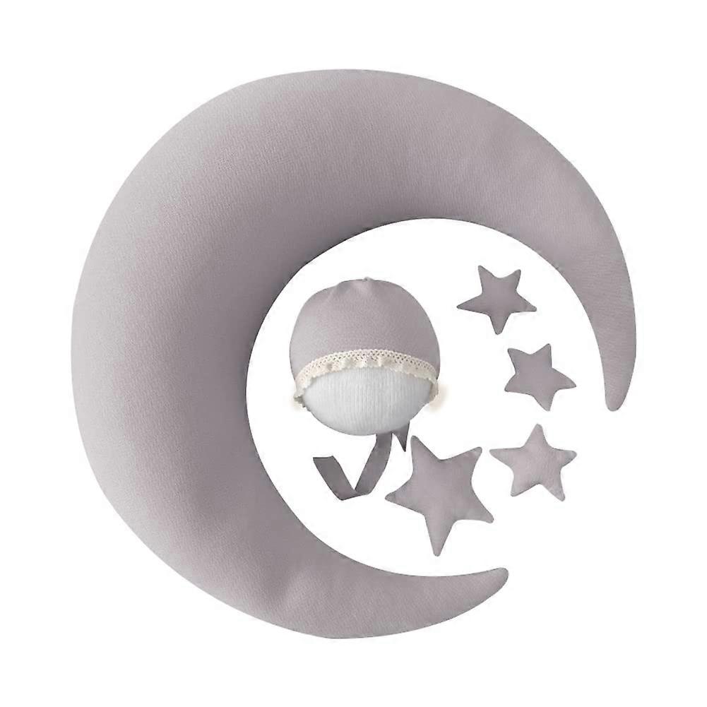 Photography Props - Moon Star Pillow Set, Posing Bean, Backdrop, 4 Star Ornaments, 1 Hat