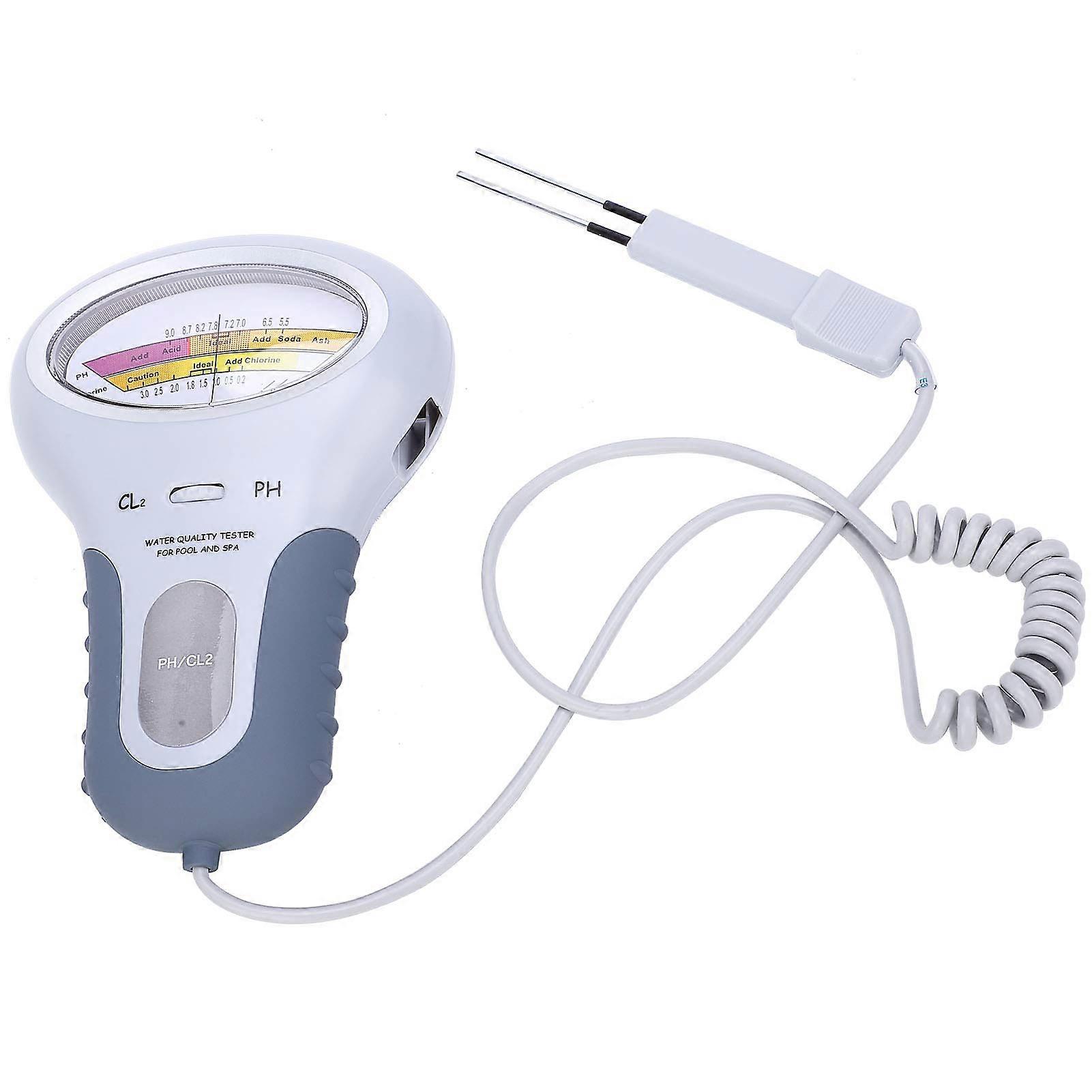 Chlorine pH Meter with Dual pH Measurement, High Accuracy CL2 Level Testing Device, Water Quality Tester