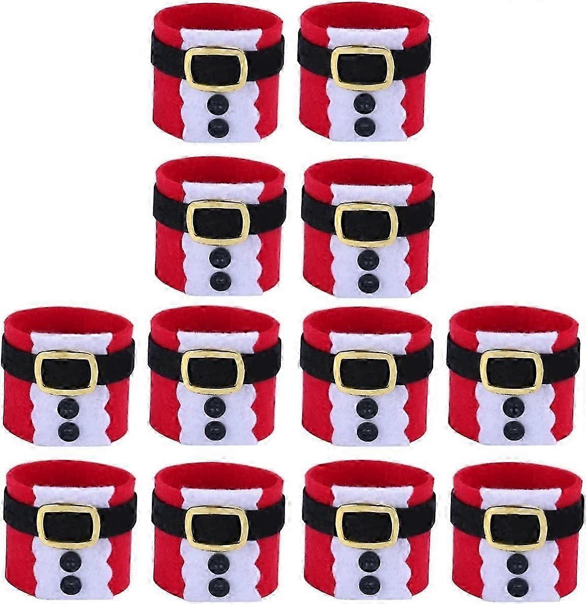 12 Pieces Santa Claus Pattern Napkin Holder