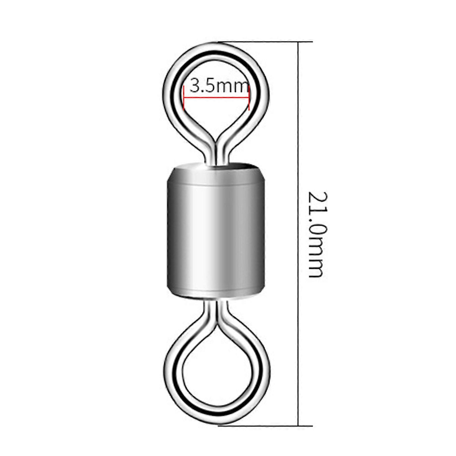 100pcs Stainless Steel  Swivels with -Speed Rotation & Strong Pulling
