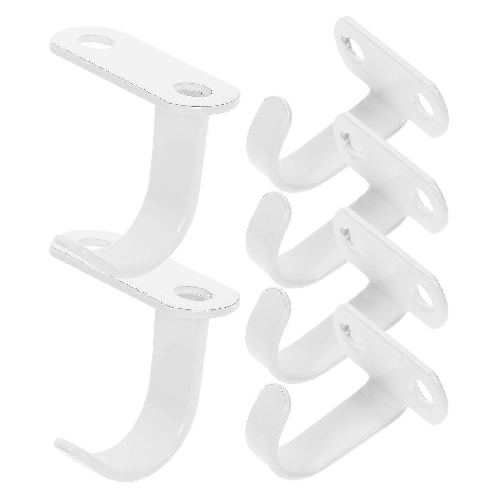 6pcs Screw Mounted Ceiling Hooks Under-Shelf Towel Robe Clothes Hooks Hanger DCZ