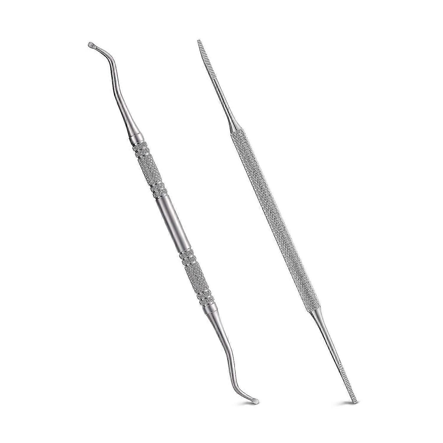 2 Pack Ingrown Toenail File And Lifter With Storage Case - Professional Grade Nail Cleaner Tool