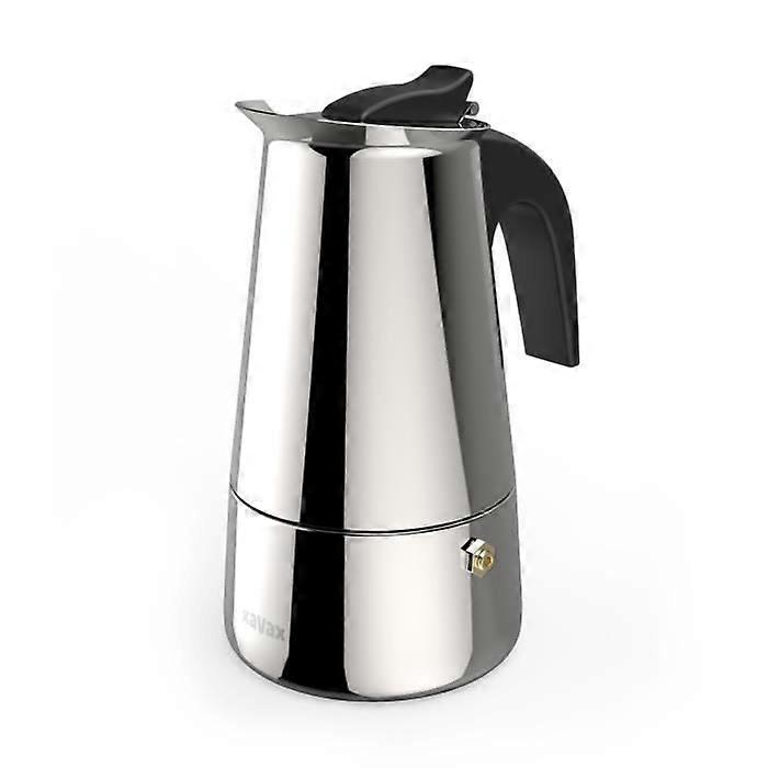 Xavax Cafetière expresso - Acier inoxydable - 200 ml - 4 tasses - Compatible tous types de plaques d