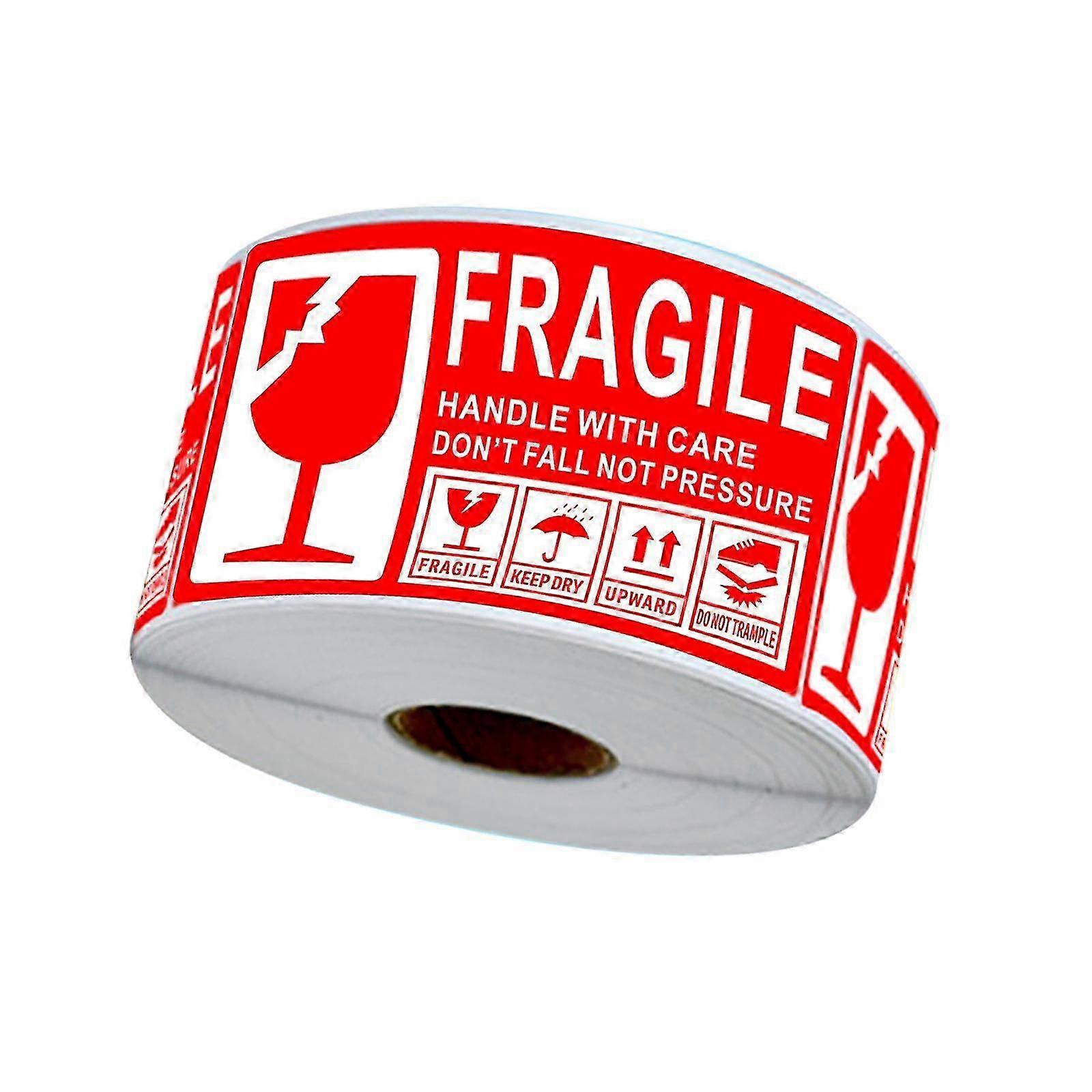 Fragile Stickers Handle with Care Sticky Fragile Stickers for Labels, 1 Roll Shipping Moving Glass Fragile