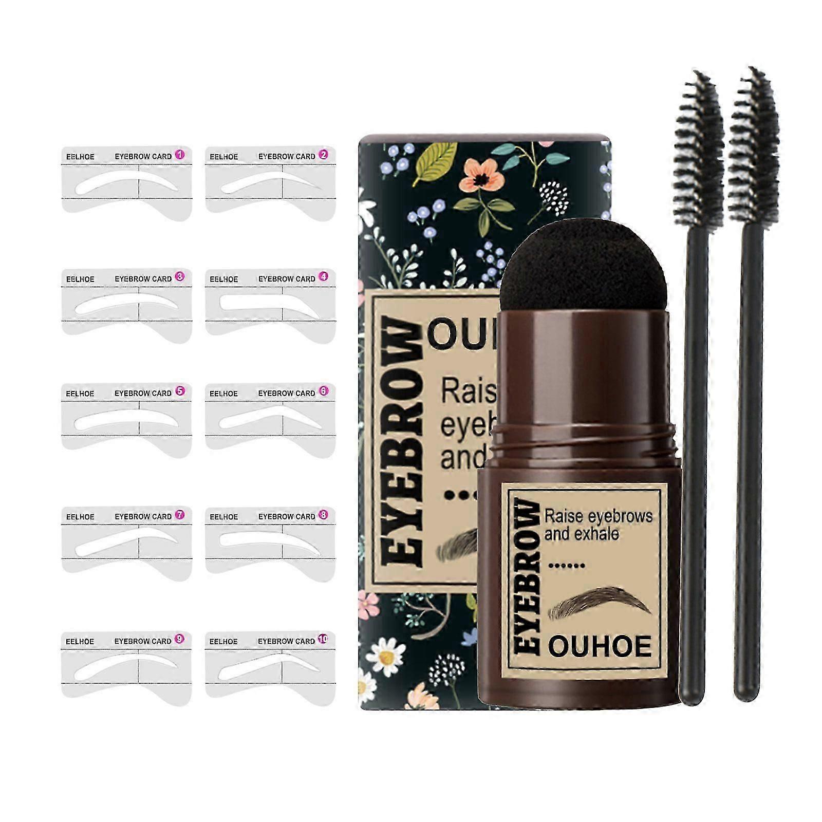 Ouhoe Wenkbrauw Stempel Poeder Stok Spruw Wenkbrauw Print Lazy Waterproof Zweetbestendig Veegvast Make-up Haarlijn Sculpting Contour Poeder