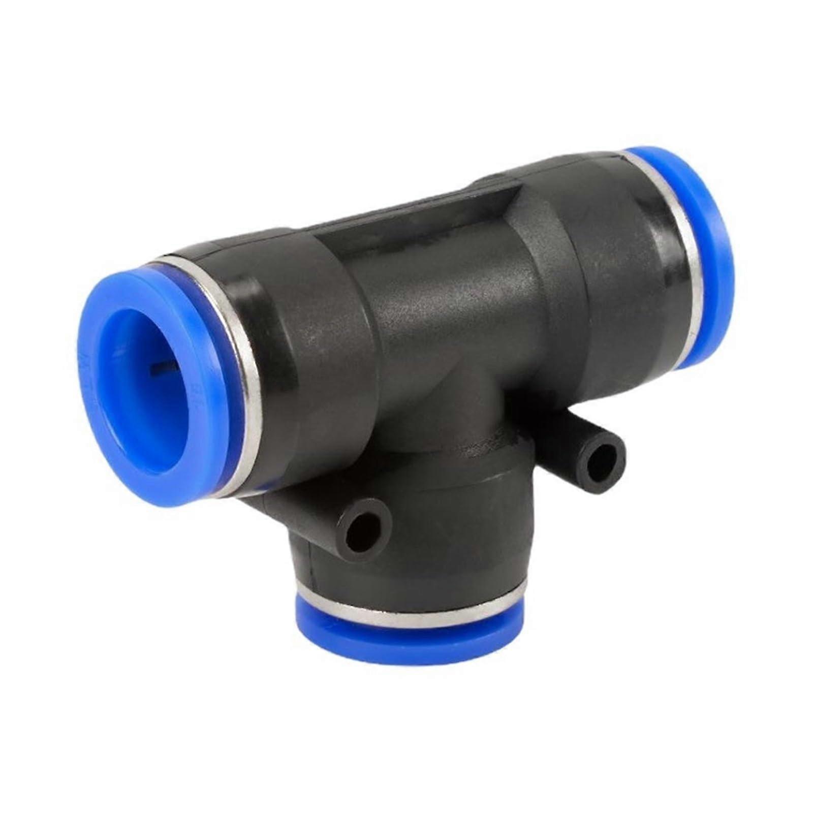 3pc Threeway Plastic Connector PE Reducer Pneumatic Quick Plug Compatible with PE4/6/8/10/12/16 Trachea (PE14)