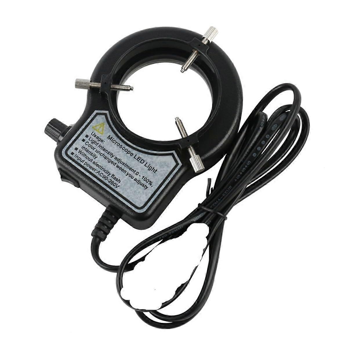 Microscope 56 LED Adjustable Ring Light Illuminator Lamp Black for Stereo Microscope Camera