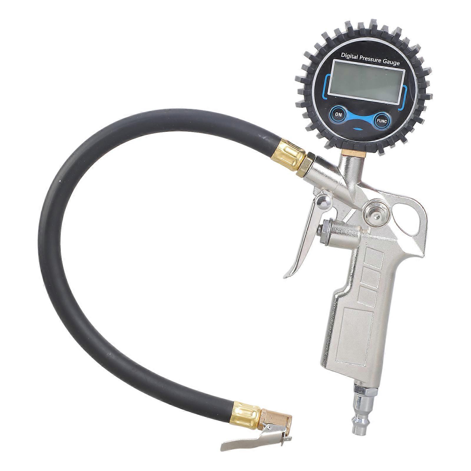 High Precision Digital Display Tire Inflation Tool LCD Display Car Tire Inspection Gun With Pressure Detection Function Black