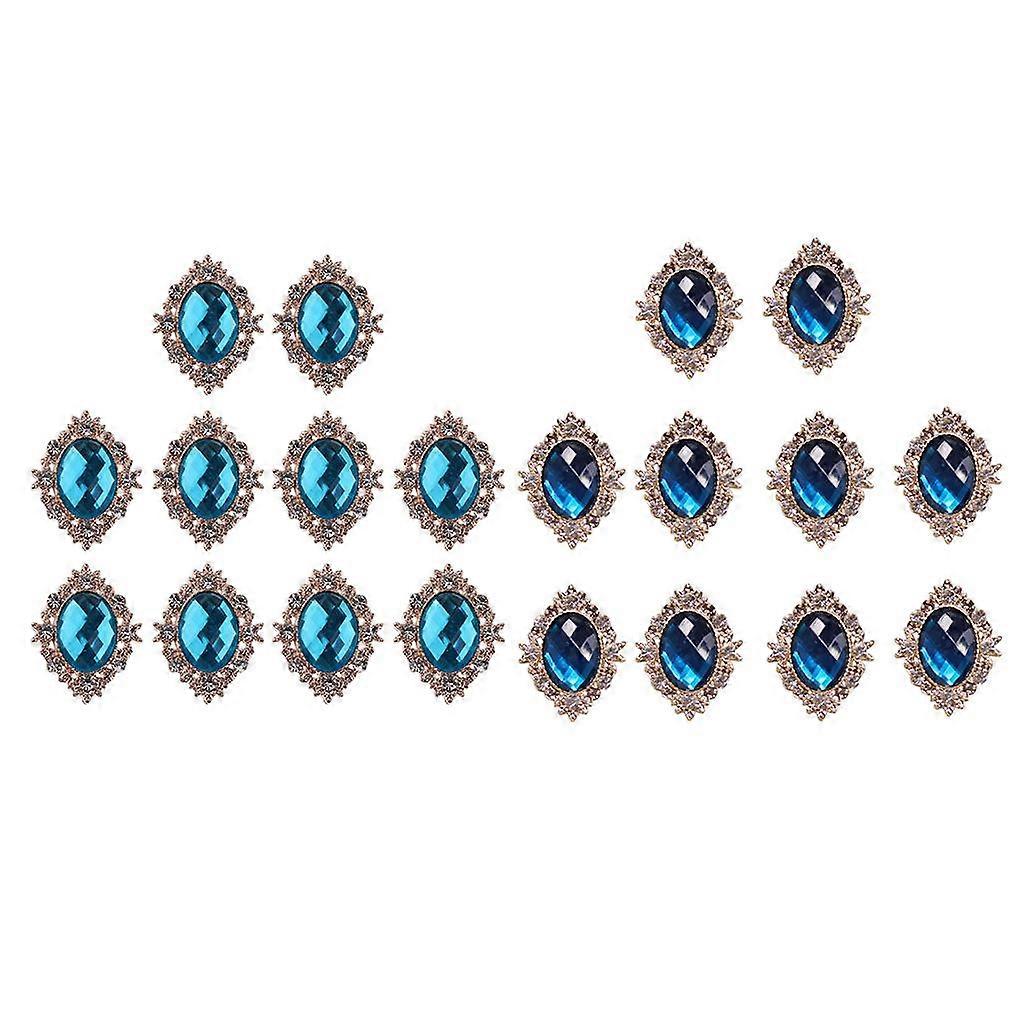 20 stykker akryl cabochons smykker krystal knapper til polstring til