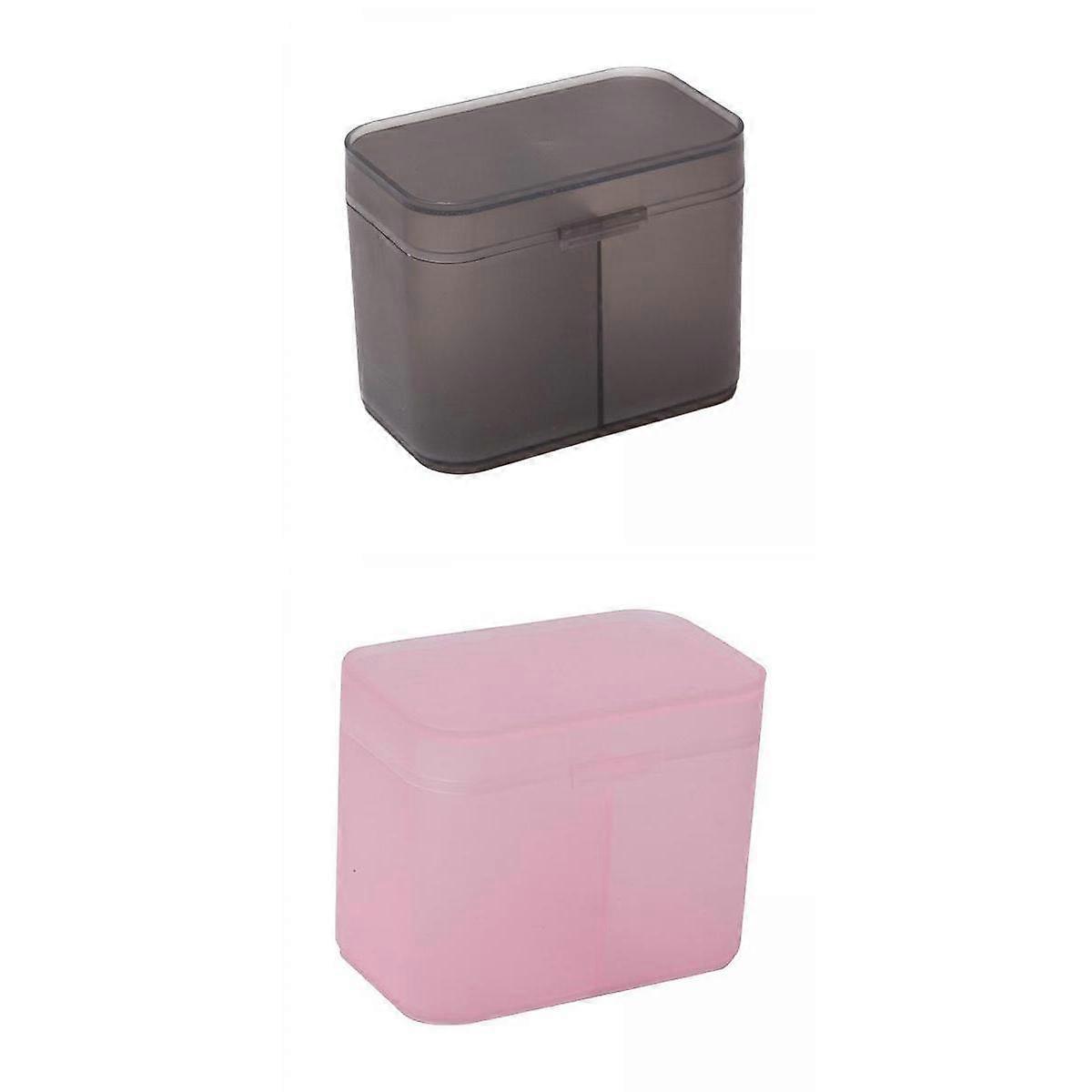 2x Plastic Swab Container Organizer Holder Makeup Pads