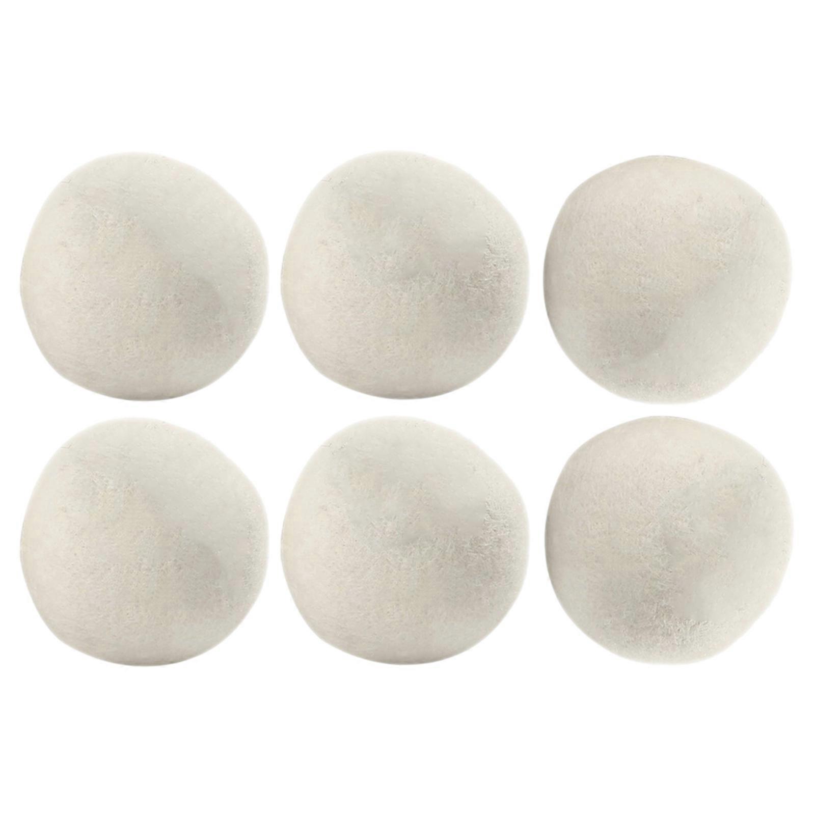 Efficient Laundry Drying Ball Quick Drying Laundry Ball Fabric Softener Wool Ball Wool Dryer Ball Set of 6pcs