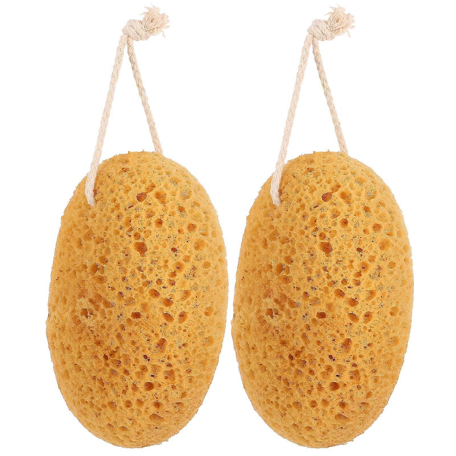 2pcs Super Soft Exfoliating Bath Sponge Set for Women - Polyurethane Shower Scrubber for Body Care and Skin Texture