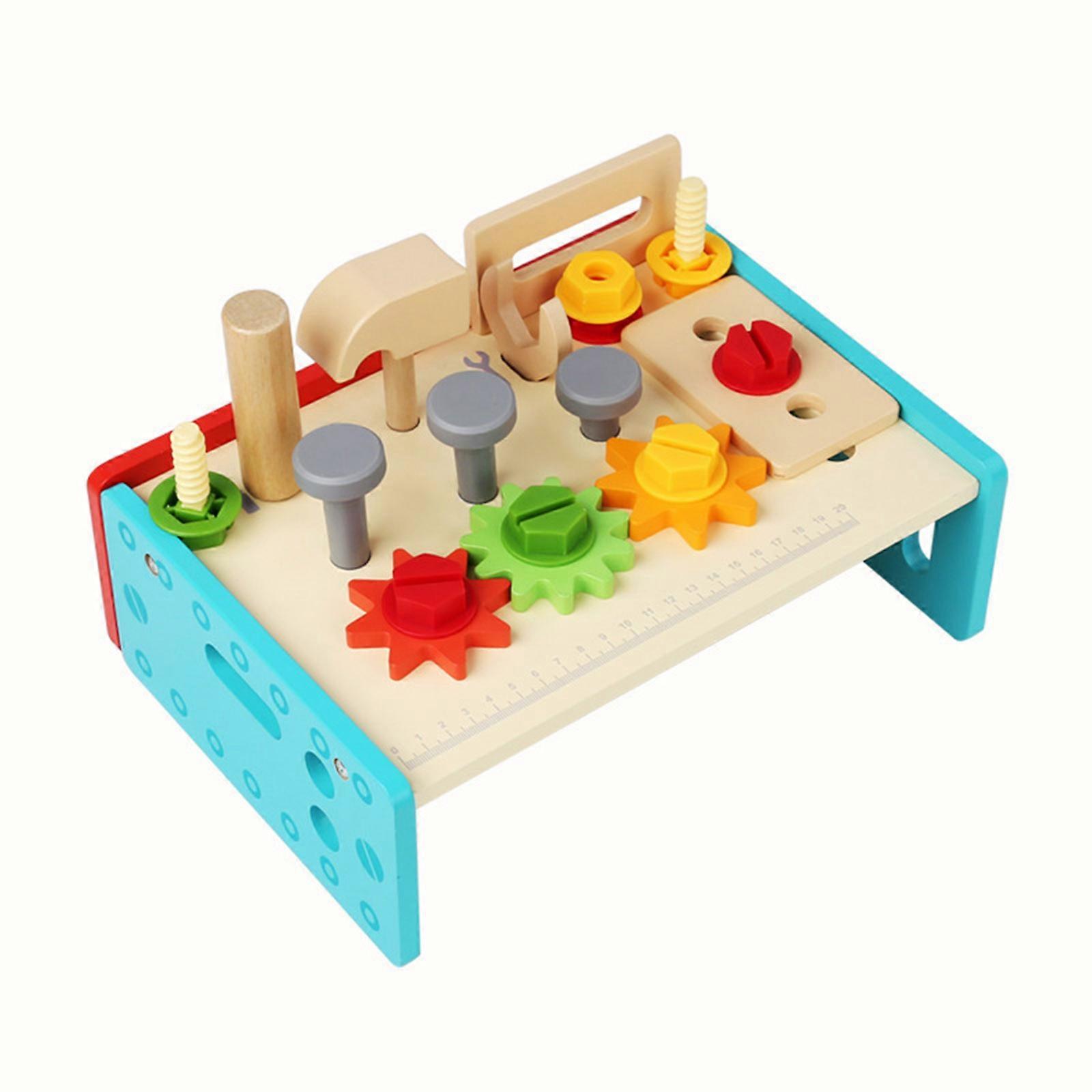 Wood Repair Nut and Screw Toy Screw Assembly Disassembly Building Block Preschool Educational Puzzle Toy for Toddler