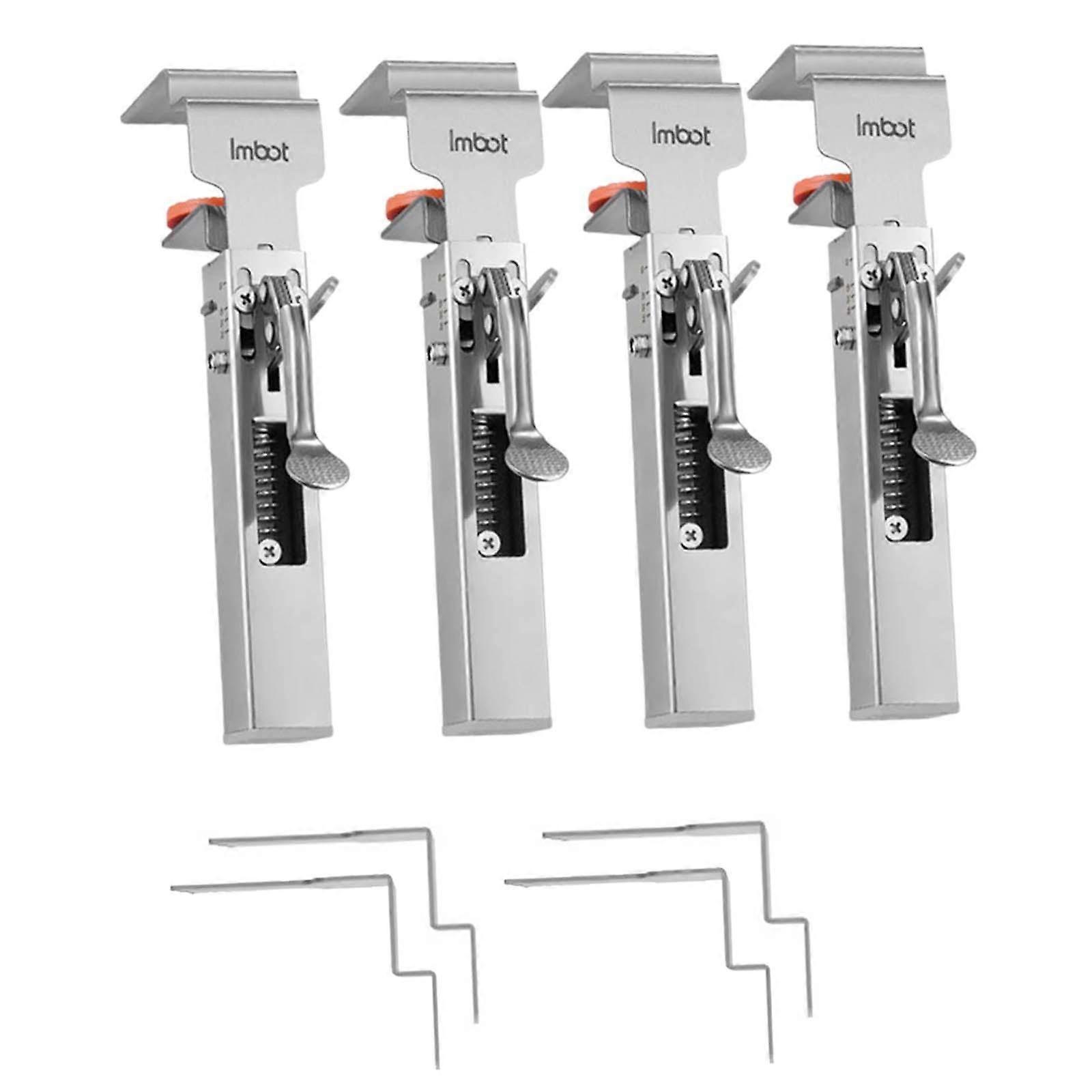 4Pcs Adjustable Drawer Fixing Clamp Drawer Front Installation Clamp Stainless