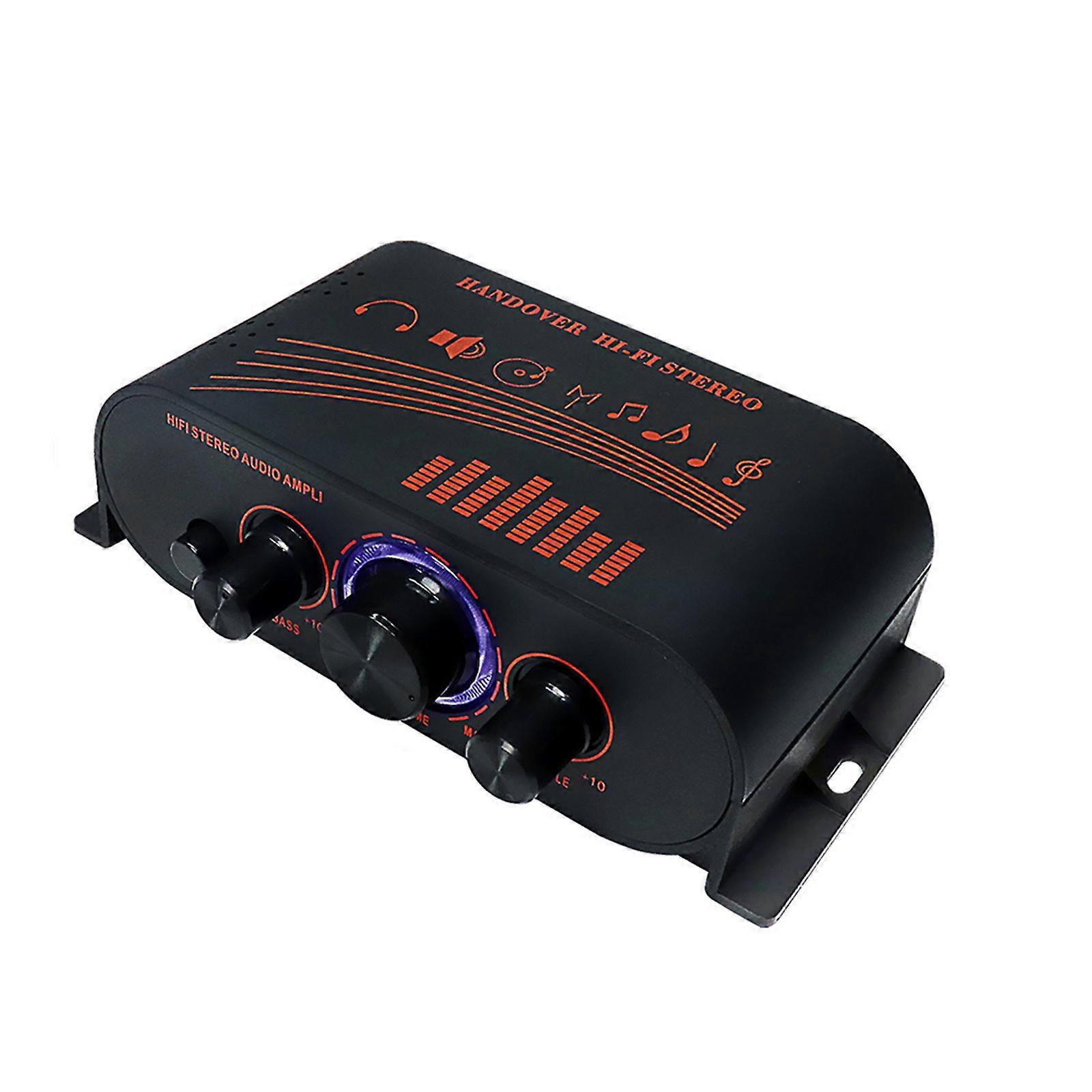 Small Power Amplifier, DC12V Home Stereo HiFi Amplifier Wide Ranges of Application Scenario 20Hz-20KHz Rate Frequency