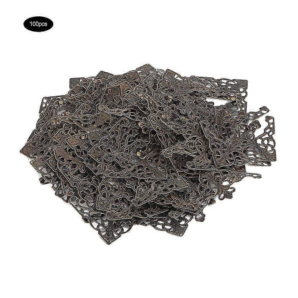 100pcs Vintage Iron Table Corner Decor (Antique Brass)