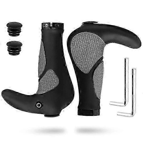 1 pcs Black Grey Bicycle handlebars with rod end angle rubber