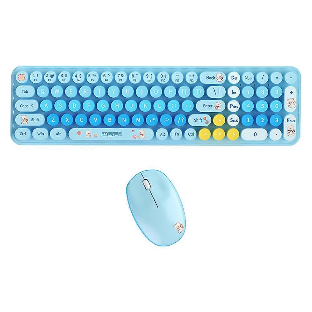 Mofii BabyBear Wireless Keyboard and Mouse Set Ergonomic Silent 2.4G USB for Windows