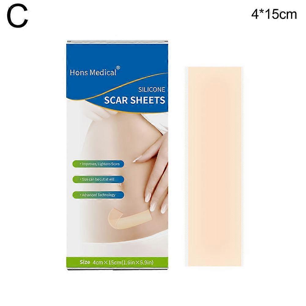 Cujmh Medical Silikon Ärr Tejp 4 * 15cm Engelsk Version Hudfärg Formel för ärrbehandling