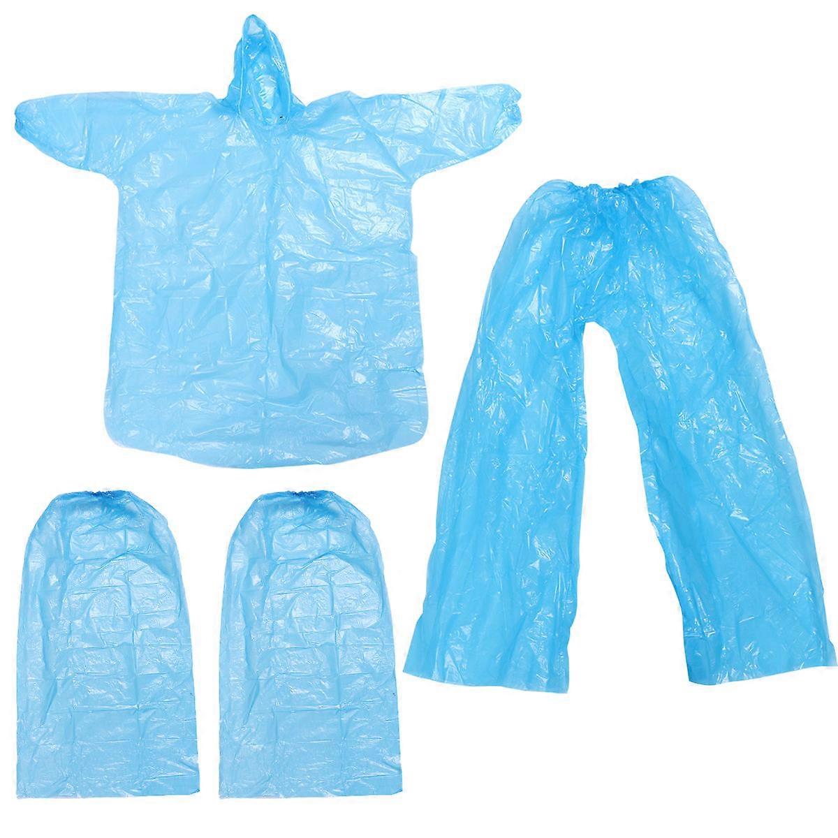 Windproof Hooded Rain Poncho with Shoe Covers, Lightweight for Active Lifestyles