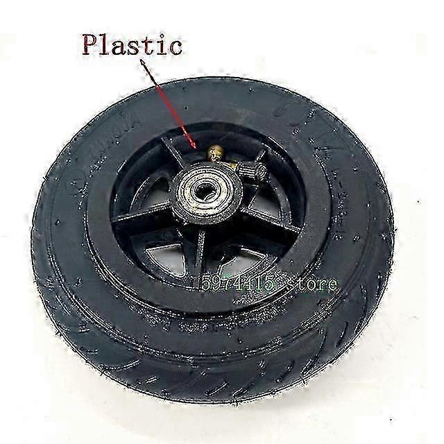 6x1 1/4 Wheels 150mm 6 Inch Pneumatic Tire Inner Tube with 4 Inch Aluminum Rims Suitable for Gas and Electric Scooters and Folding Bikes
