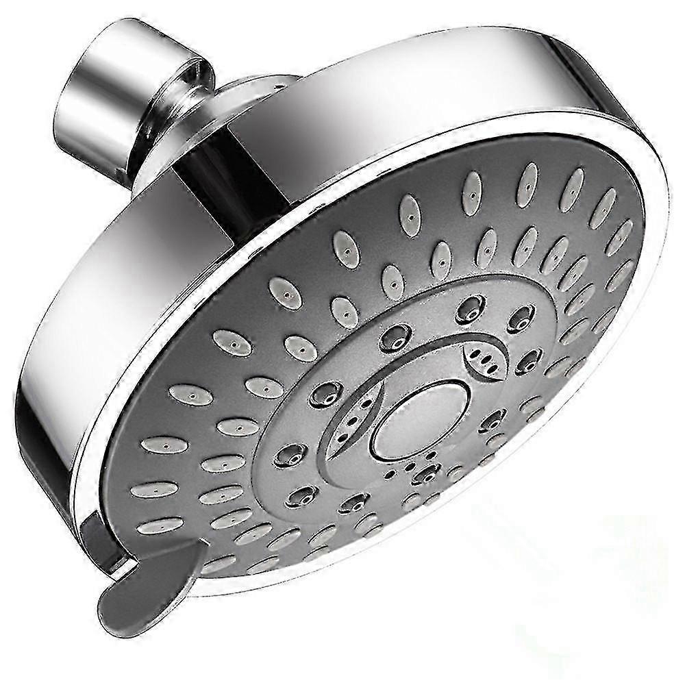 4" 5-Setting Adjustable Shower Head with High Pressure Spray