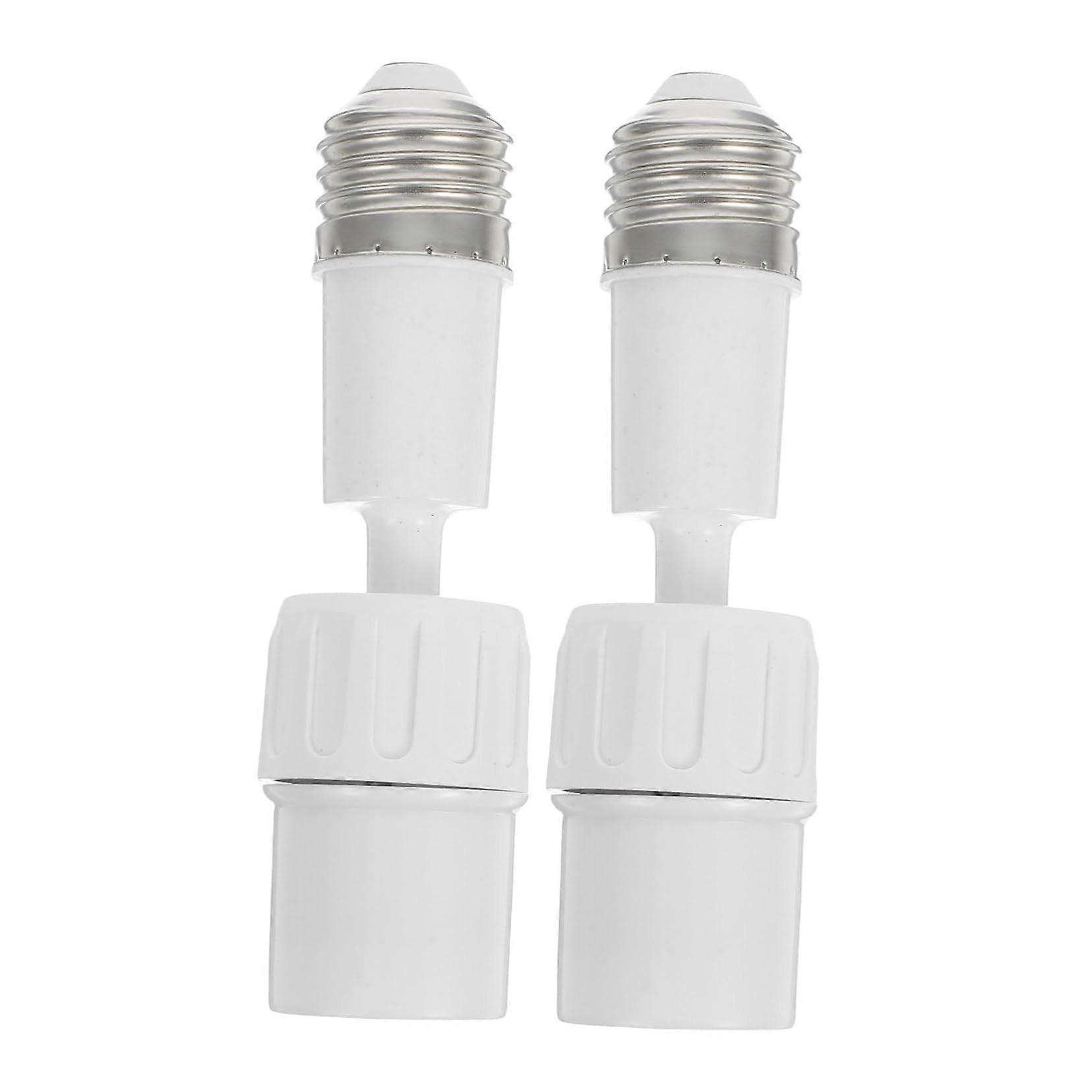 Replacement Socket Extension 2-Pack Plastic White Light Socket Lamp Holder Converter For Bulbs