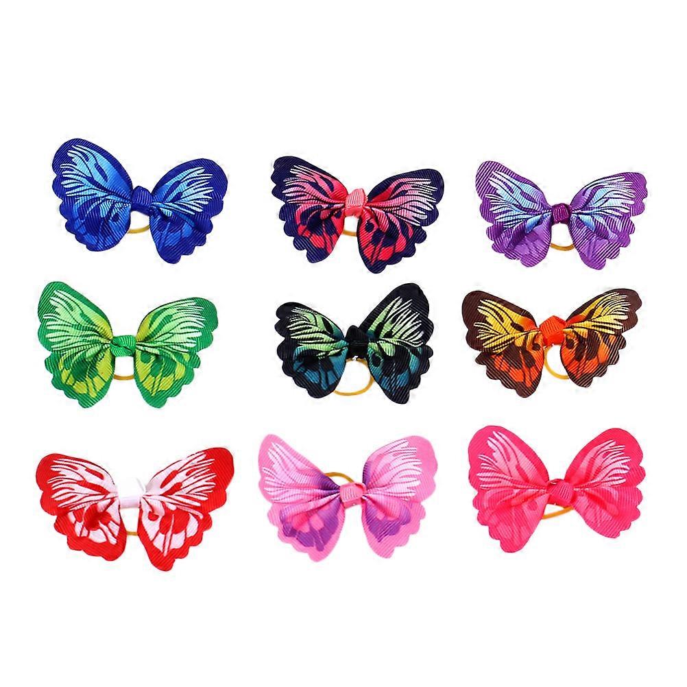 20pcs Mixed Color Pet Hair Bands Elastic Topknot Grooming Tools for Dogs & Cats Soft & Durable Pet Accessories for DIY Hairstyles and Decoration