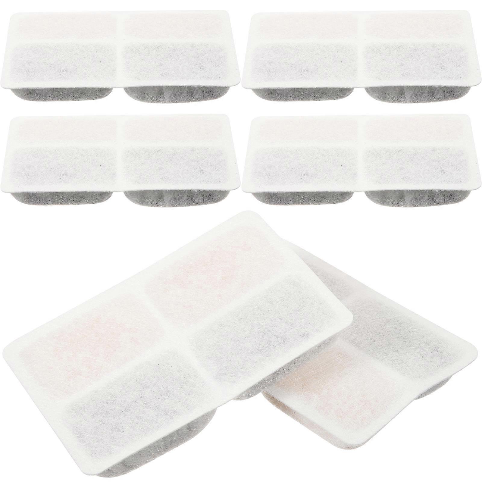 6 Pack Activated Carbon Replacement Filters for Cat Water Fountains, Coconut Shell Carbon Pads for Pet Water Dispensers, Odor Reducing & Debris
