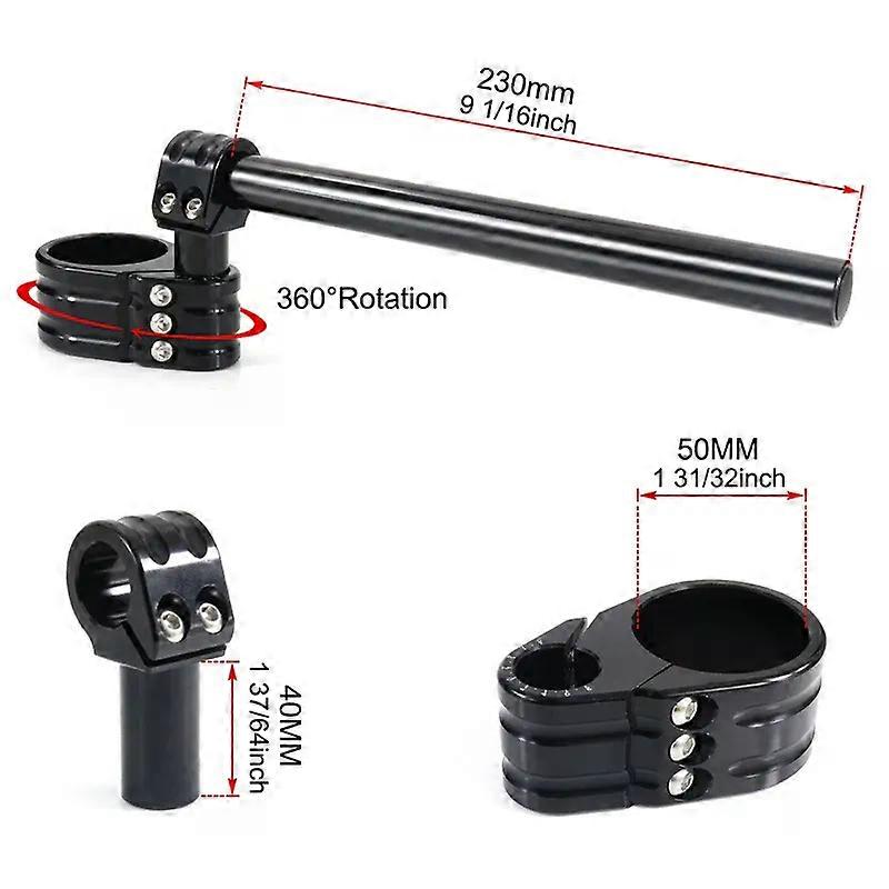 con Fit For Yamaha FZ8 FZ1 FZR 1000 MT-01 MT-10 XSR 900 R6 R1 YZF 750 R Clip-On HandleBar Raiser 50mm Adjustable Clip-ons Handlebar