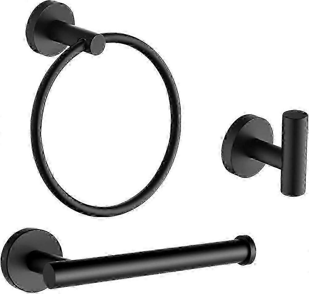 Towel And Toilet Roll Holder Set, 3 Pieces Wall Mounted Bathroom Accessory