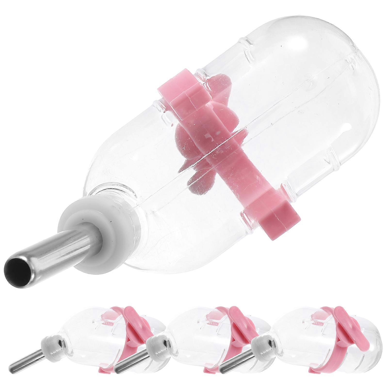 Hamster Water Bottles Automatic Waterer Pet Cage Small Pets Cylindrical Pink