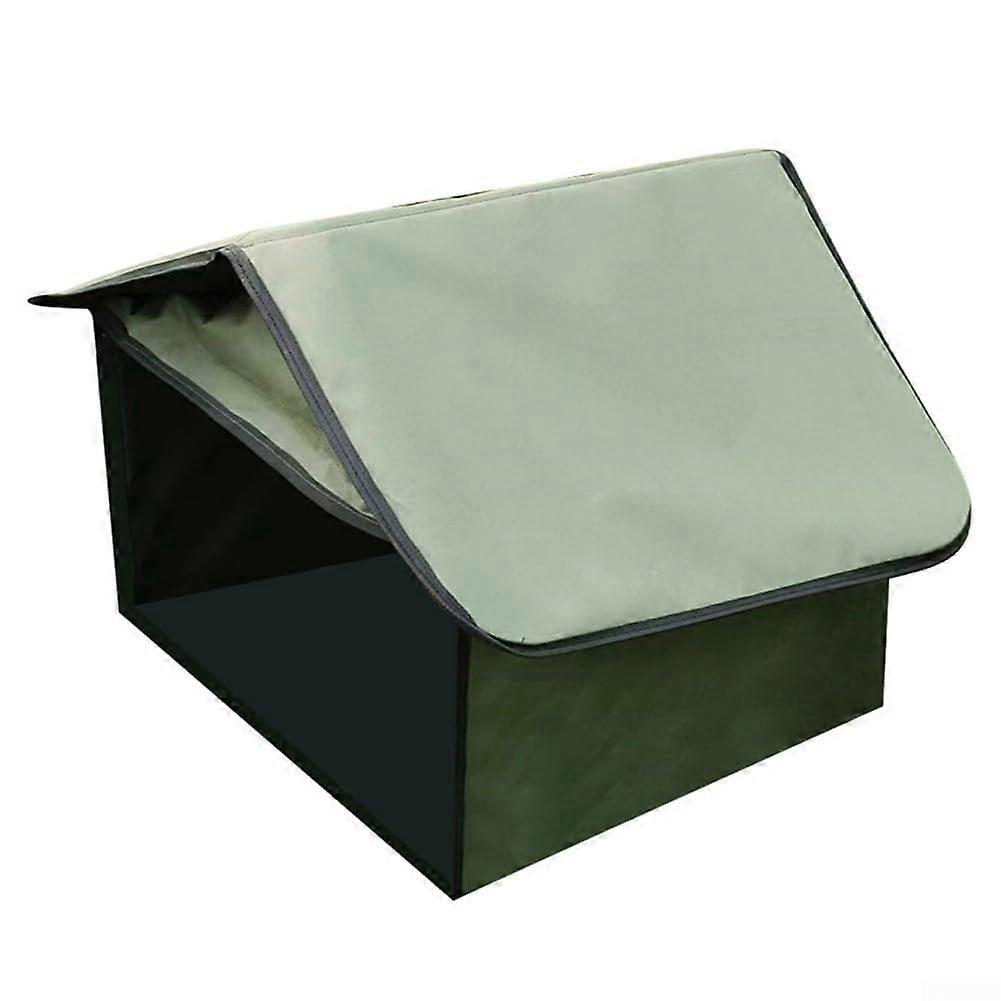 Foldable dog and cat house weatherproof, for the outdoor area, with large entrance for easy access