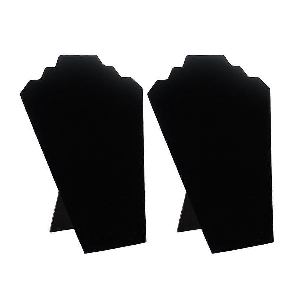 Présentoir à pendentifs, support de rangement noir délicat pour bijoux (lot de 2)