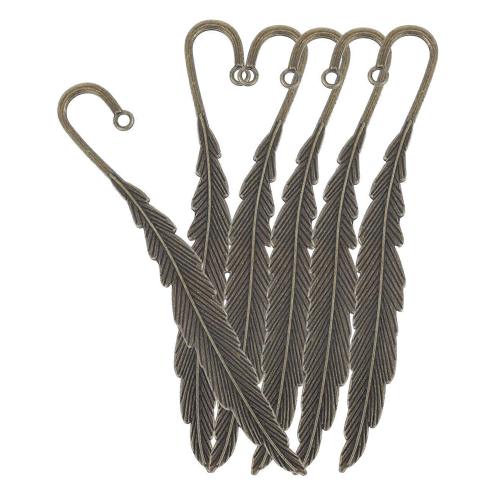 Metal Bookmark Retro Style Page Marker Elegant Zinc Alloy Reading Mark 6Pcs