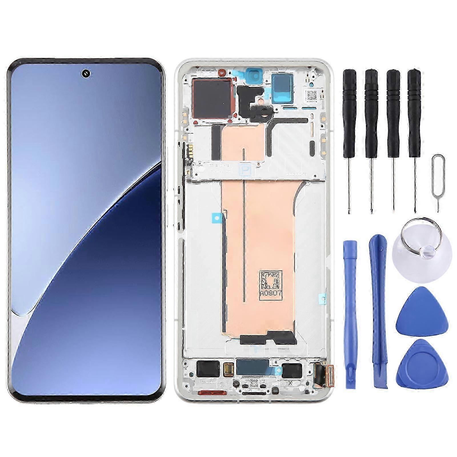 (White) For Xiaomi 15 Pro Amoled Compatible Lcd Screen Digitizer Full Assembly With Frame
