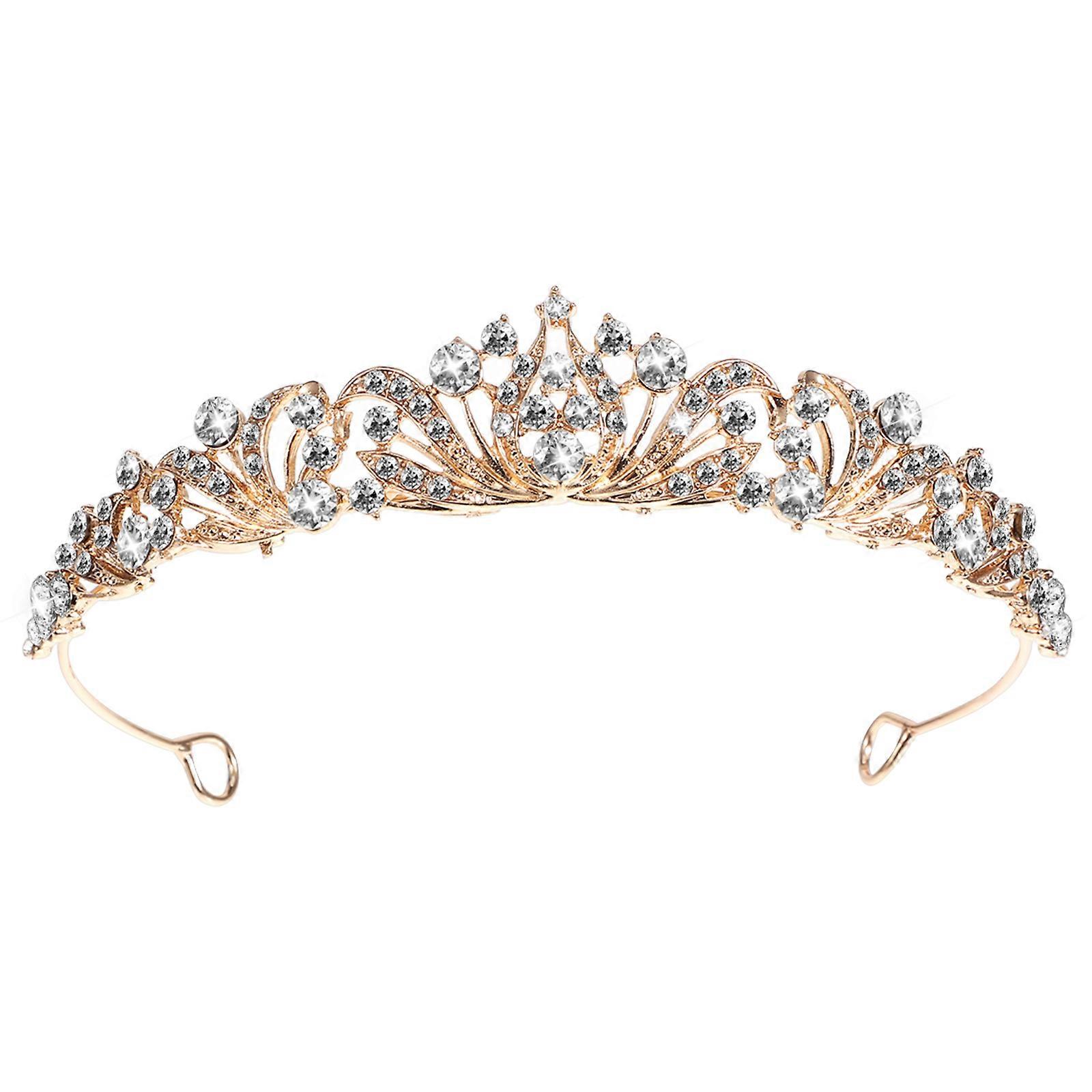 Couronne de mariage de mariée Couronne de strass de mariée Design élégant pour les mariées Alliage Ajustement confortable 1Set
