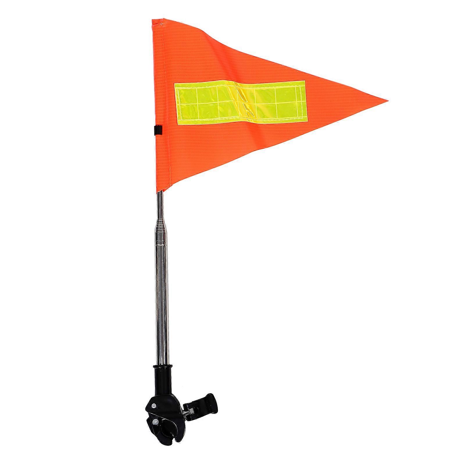 Golf Cart Safety Flag Reflective Telescopic Pole Flag for General Users 1Set
