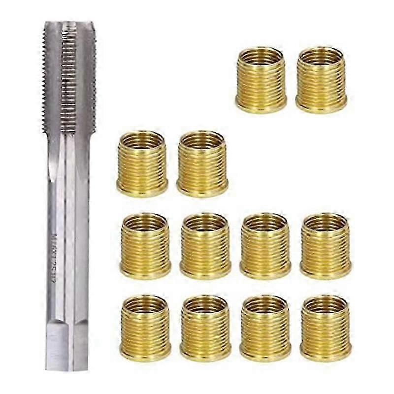Spark Plug Thread Repair Tools, High Speed Steel Tap Spark Plug with M14X1.25 Inserts and M16X1.25 T