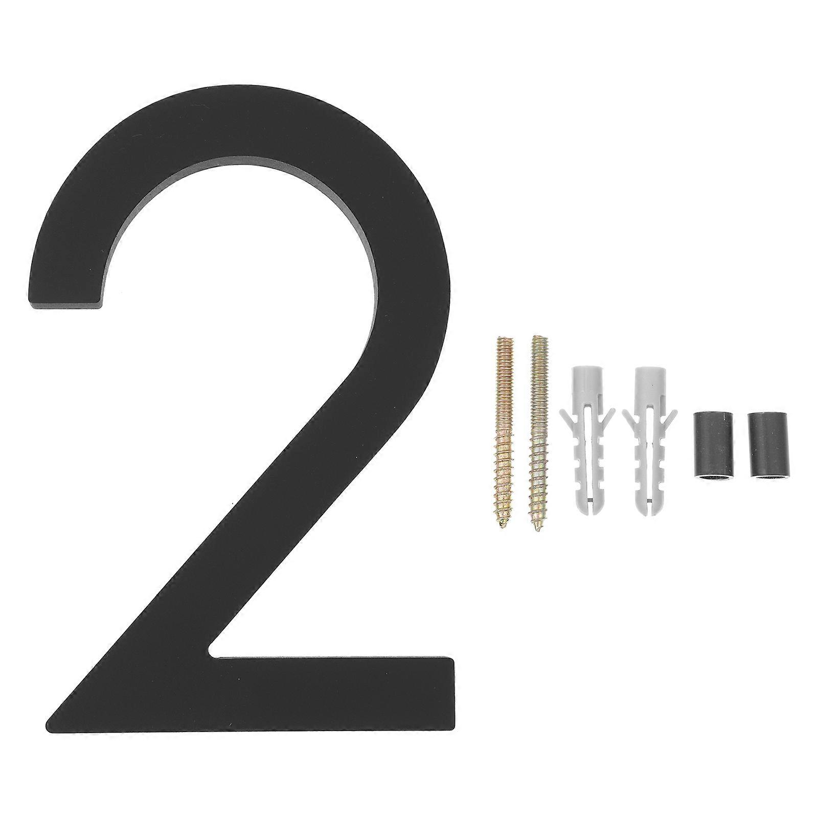Black Acrylic and Metal House Numbers for Decor Durable and Safe Widely Used in Home Office Hotel