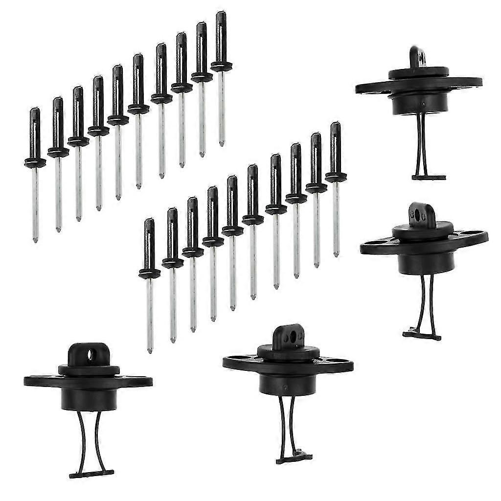 4 Pieces Kayak Drain Plug with 20 Pieces Tri-Grip Tri-Fold Aluminum Rivets
