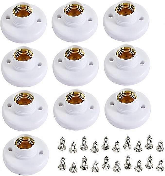E27 Bulb Socket Holder - Screw Lamp Base 10pcs