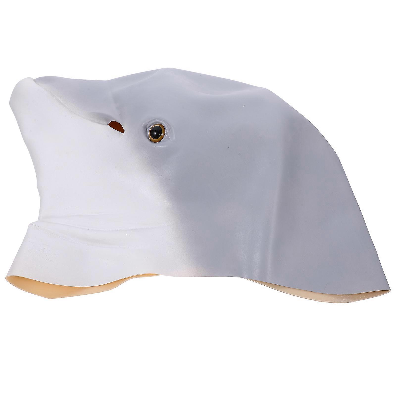 Halloween Props Dolphin Fancy Emulsion Dress Party Props For Men And Women Multi Color 13.4X9.1X12.2In Mask Costume 1Pack