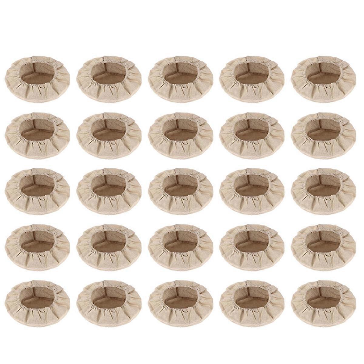 25X Round Bread Proofing Basket Cloth Liner Sourdough Banneton Proofing Cloth Natural Rattan Baking