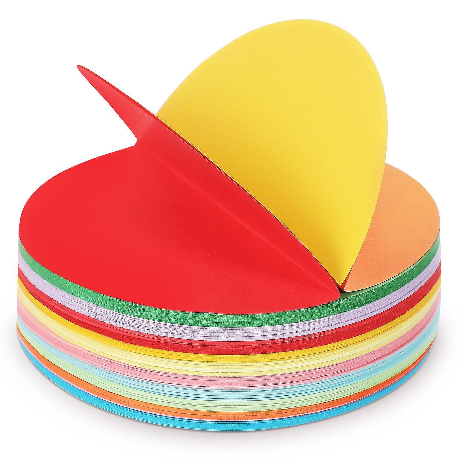 500 יחידות נייר אוריגמי דו צדדי: חיתוכים עגולים לפרויקטים של אומנויות מלאכת יד DIY - חומר מלאכת יד - נייר מתקפל עגול