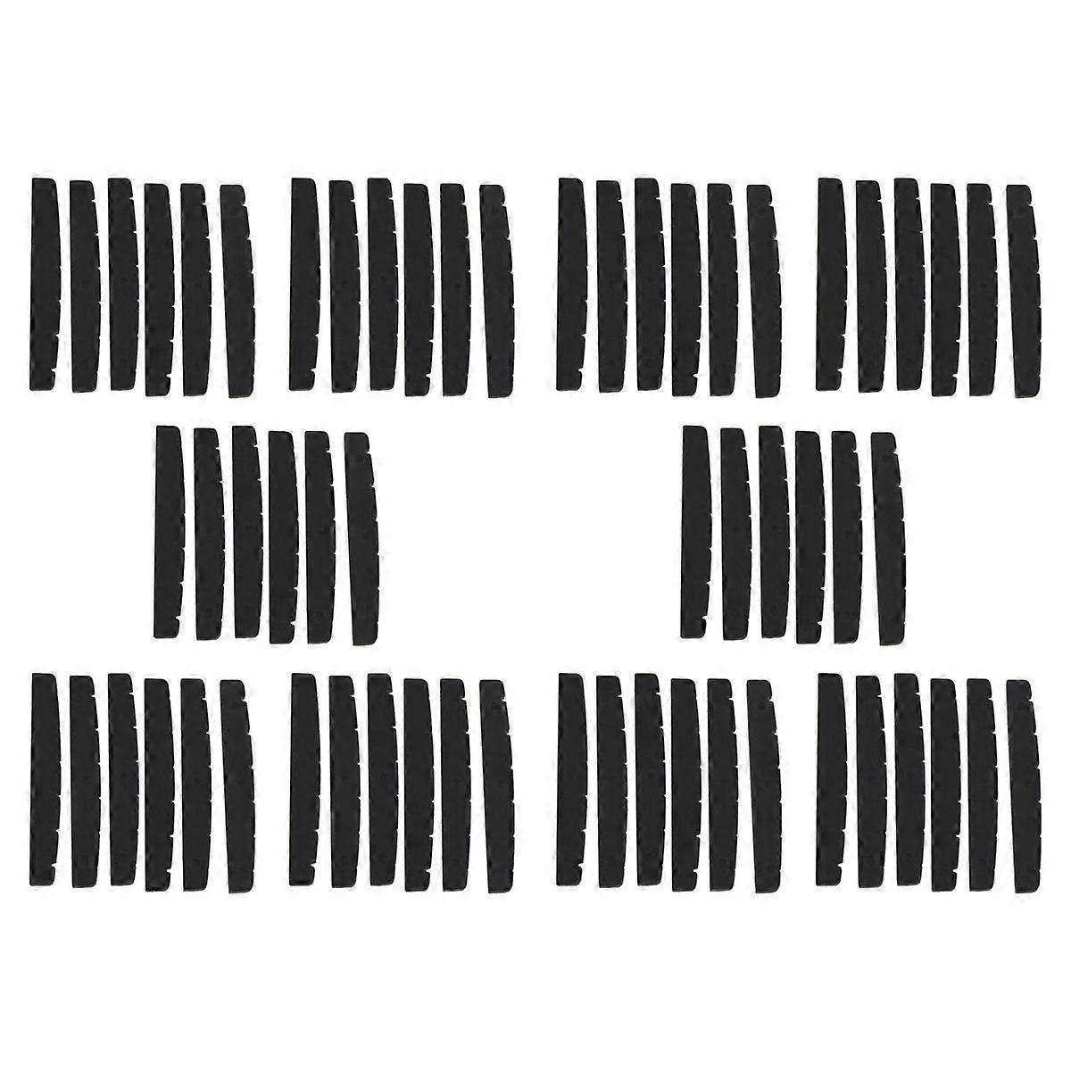60x Black 6-String Guitar Top Nut 42mm X 3mm