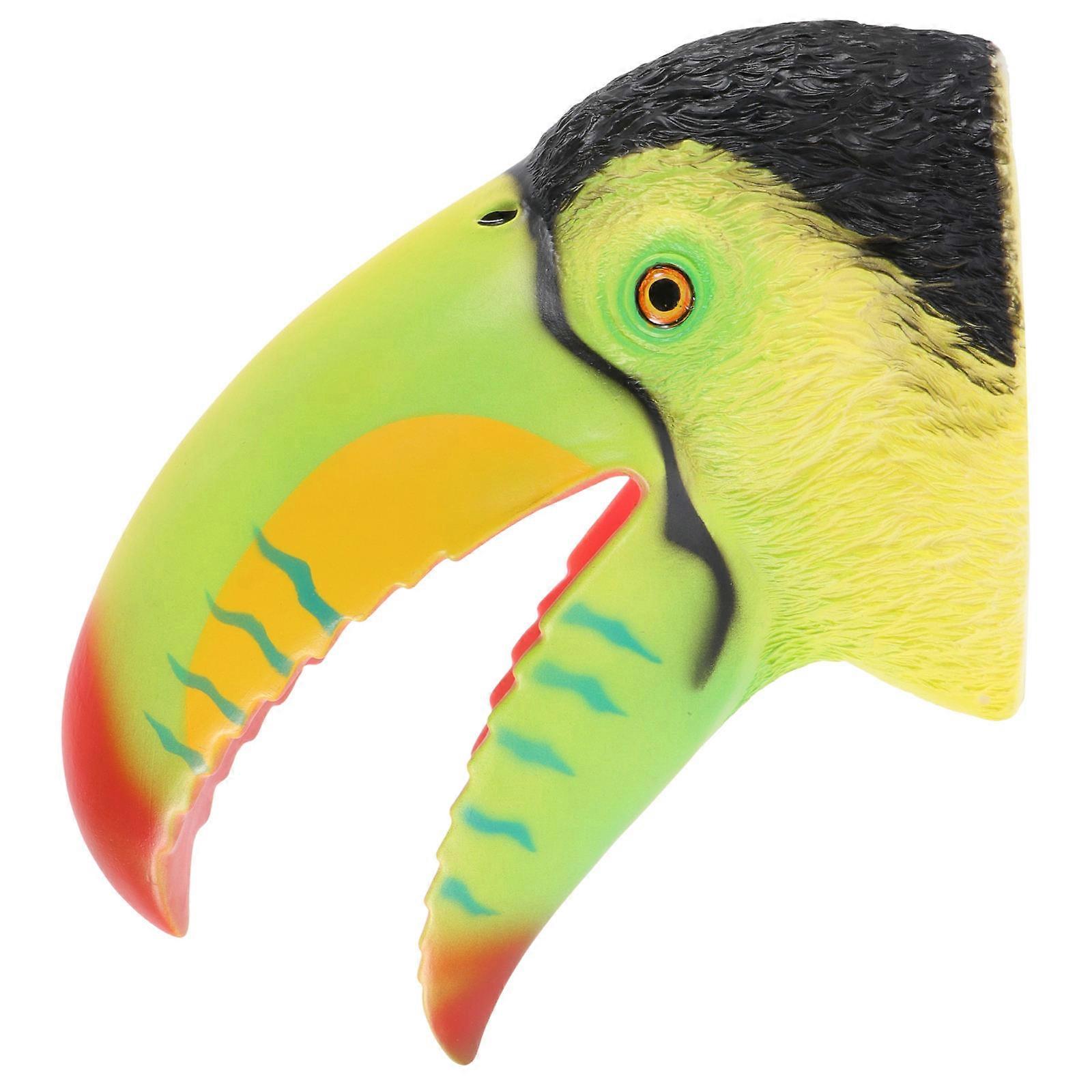 Hand Puppet Animal Toucan Shaped Toy Hand Puppet Interactive Play Hand-Brain Coordination Family Time Green 23X22.5X10CM 1Pcs