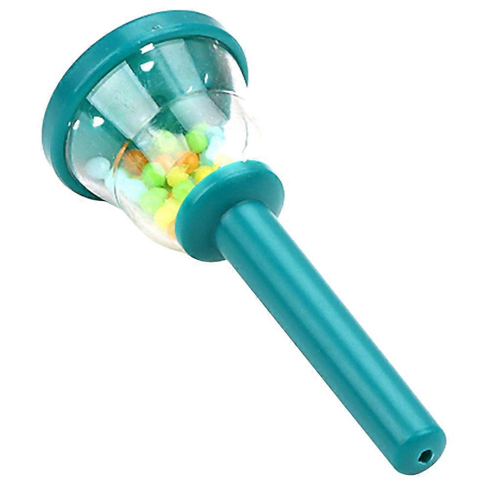 Shaker Musical Instrument Hand Bell For Craft Making Dark Green Round Bell Simple Design Early Education Tool 1Set